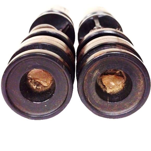 Artisan Handcrafted African Tribal Ironwood Male Female Bust Candlestick Holders - Picture 8 of 10